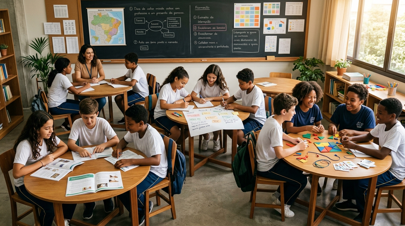 Rotação por Estações de Aprendizagem: O Guia Definitivo para Aplicar sem Caos na Sala de Aula (Alinhado à BNCC)