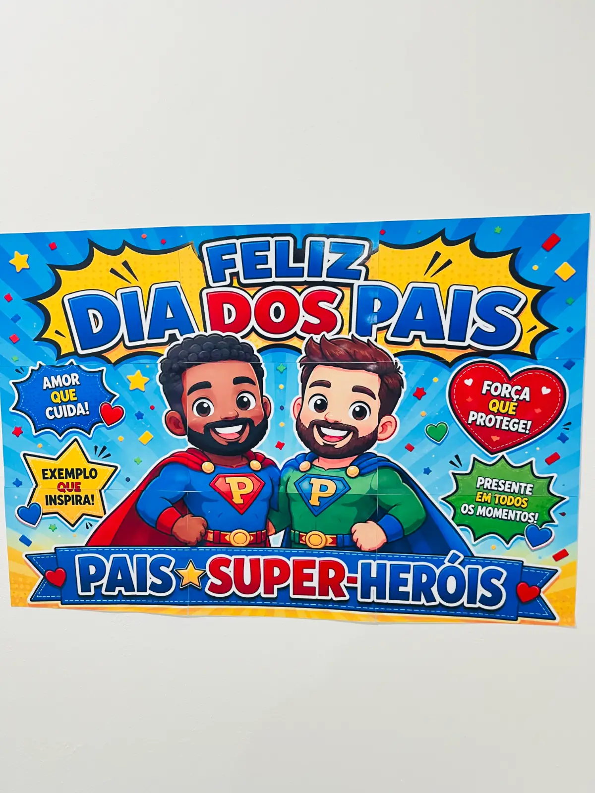 Painel e Atividades Dia dos Pais – Pais Super-Heróis 💙