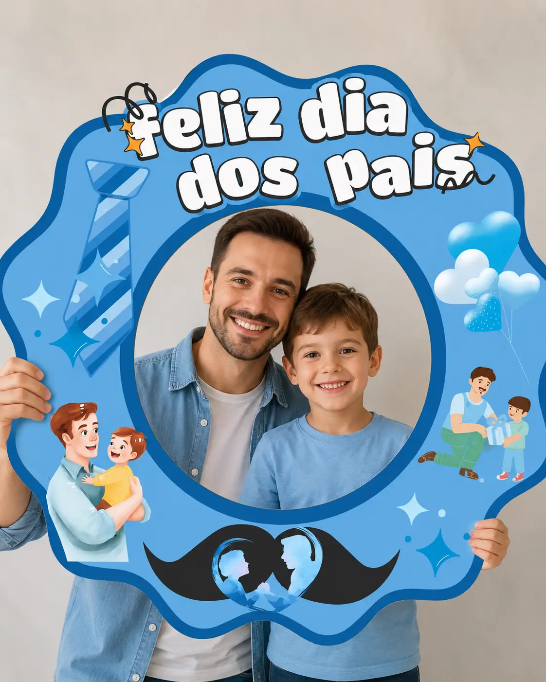 Bambolê Dia dos Pais em PDF | Lembrancinha, Certificado e Moldura para Fotos