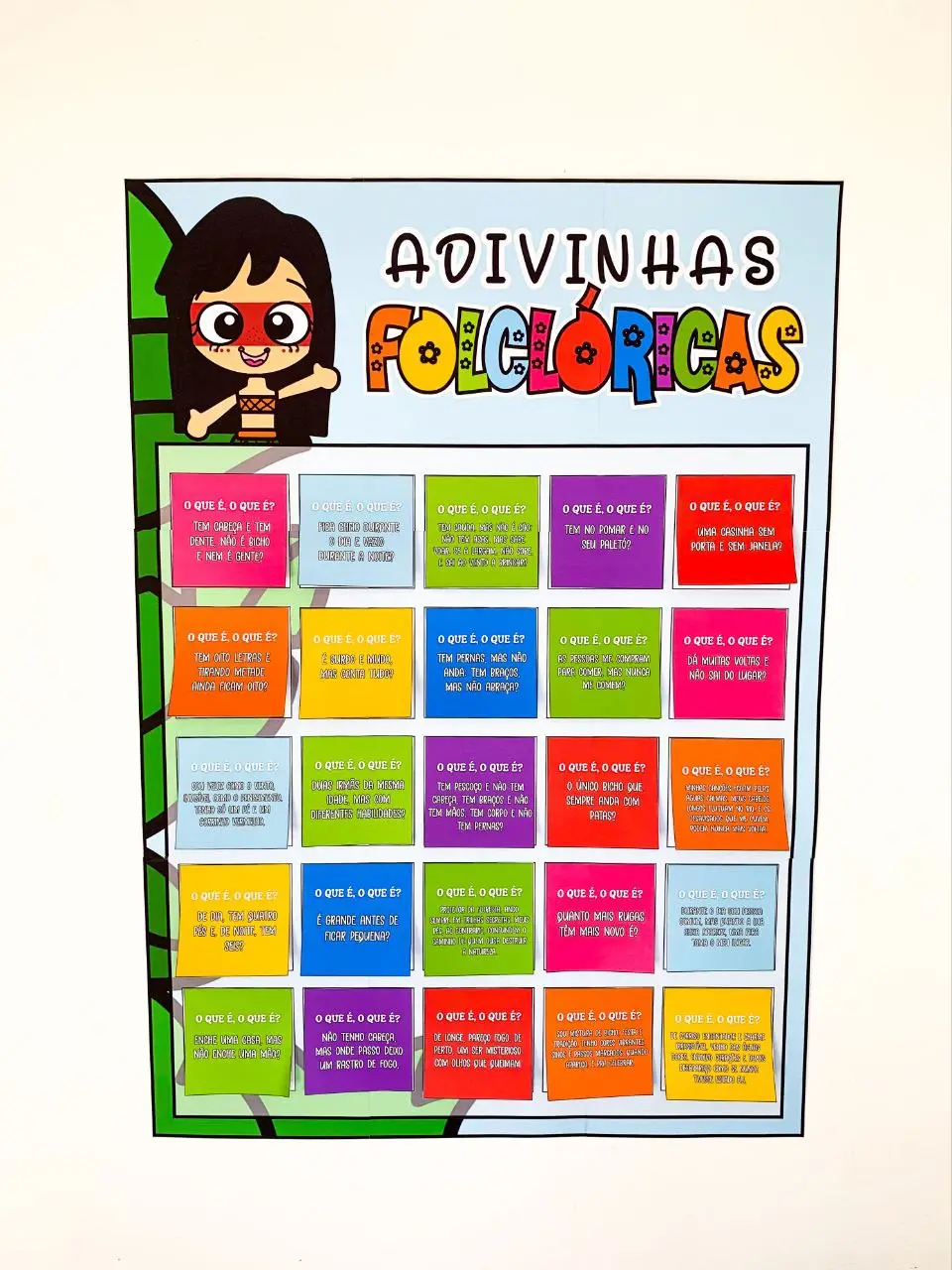 Adivinhas Folclóricas para Imprimir | Cartaz Interativo em PDF