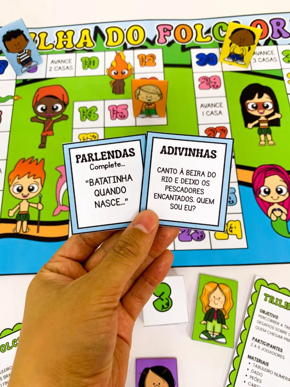 Trilha do Folclore Brasileiro | Jogo Pedagógico para Imprimir