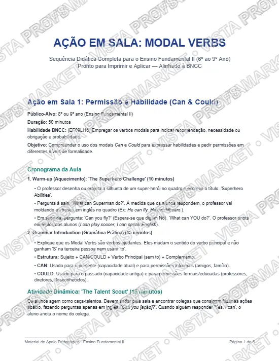 Sequência Didatica - Modal Verb