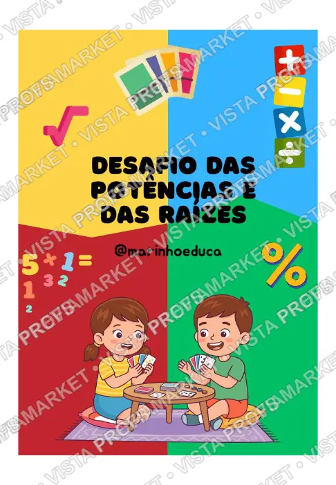 Desafio das Potências e Raízes em PDF - Ensino Fundamental