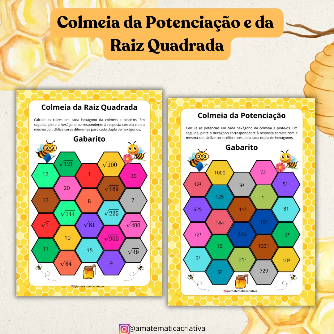 Colmeia da Potenciação e da Raiz Quadrada