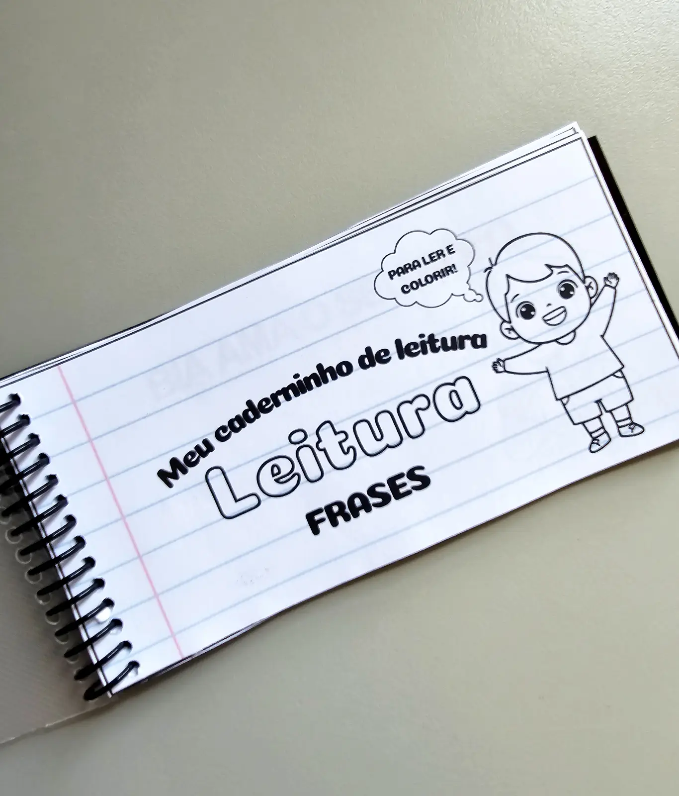 Caderninho de Leitura de FRASES - Para Ler e Colorir