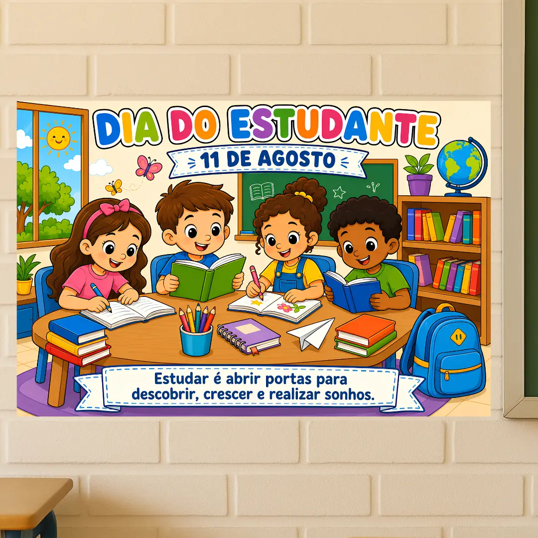 Painel Dia do Estudante – Decoração Escolar
