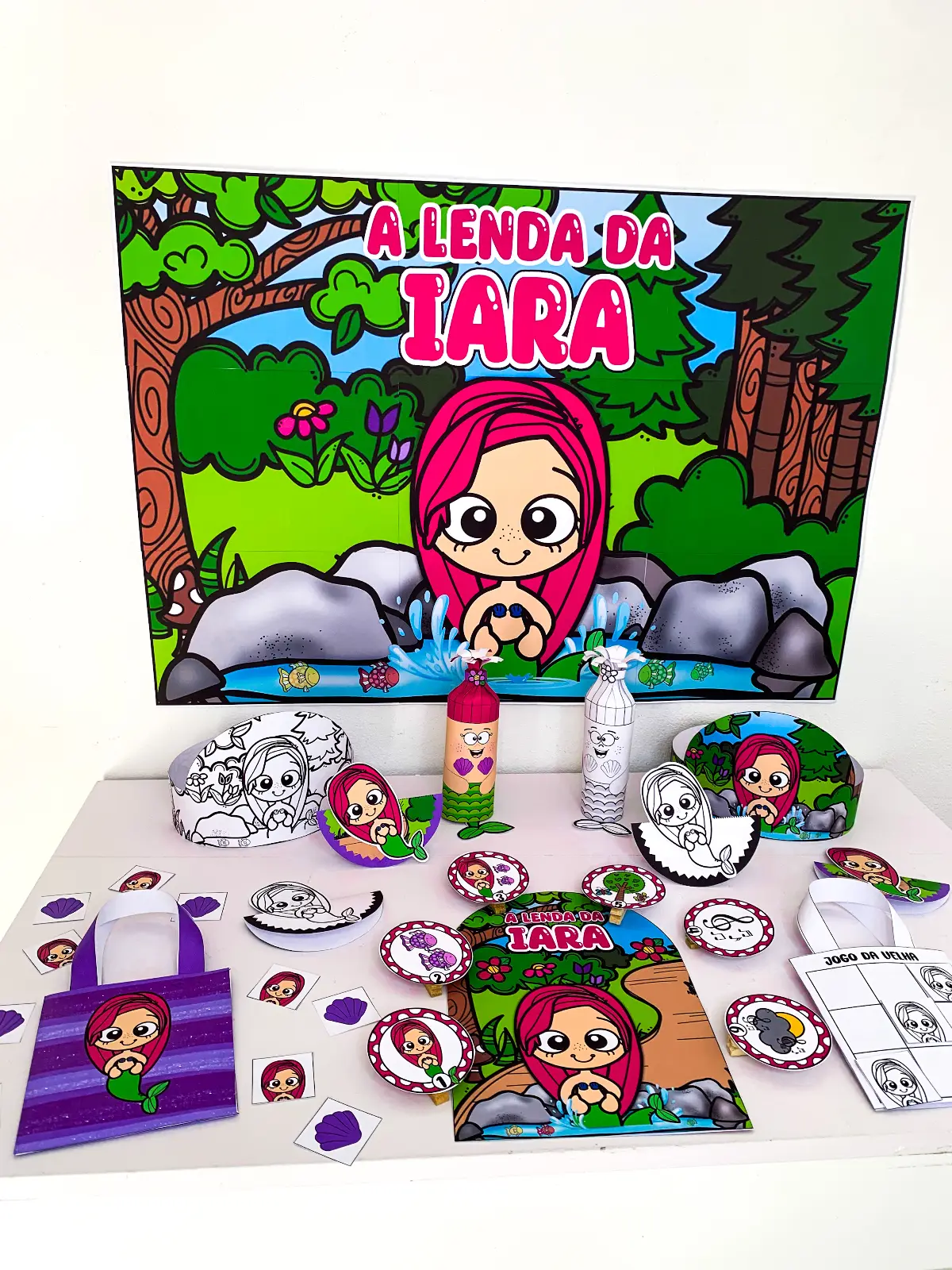 Kit Completo a Lenda da Iara - Folclore Brasileiro