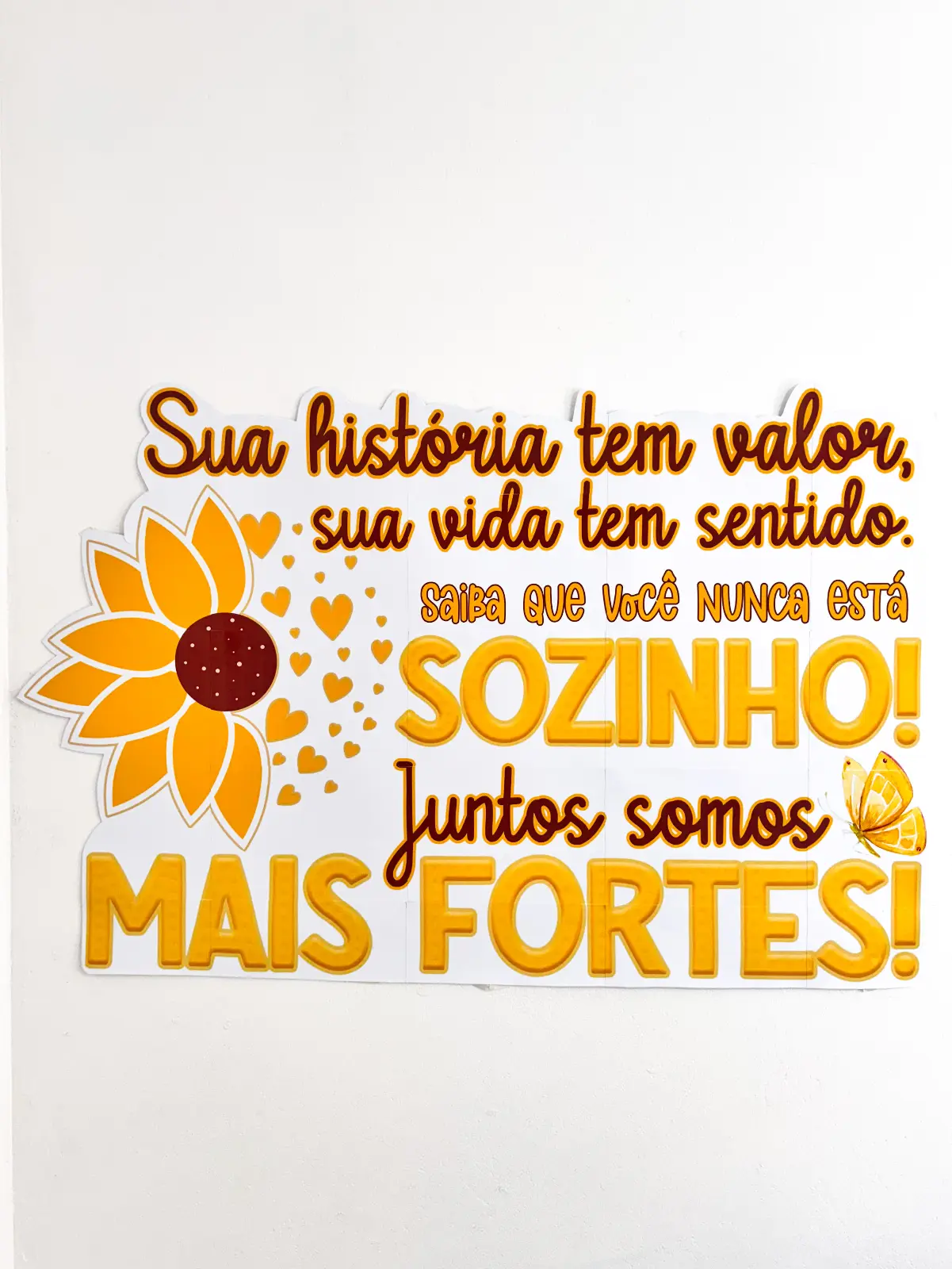 Painel Setembro Amarelo - Sua vida tem valor