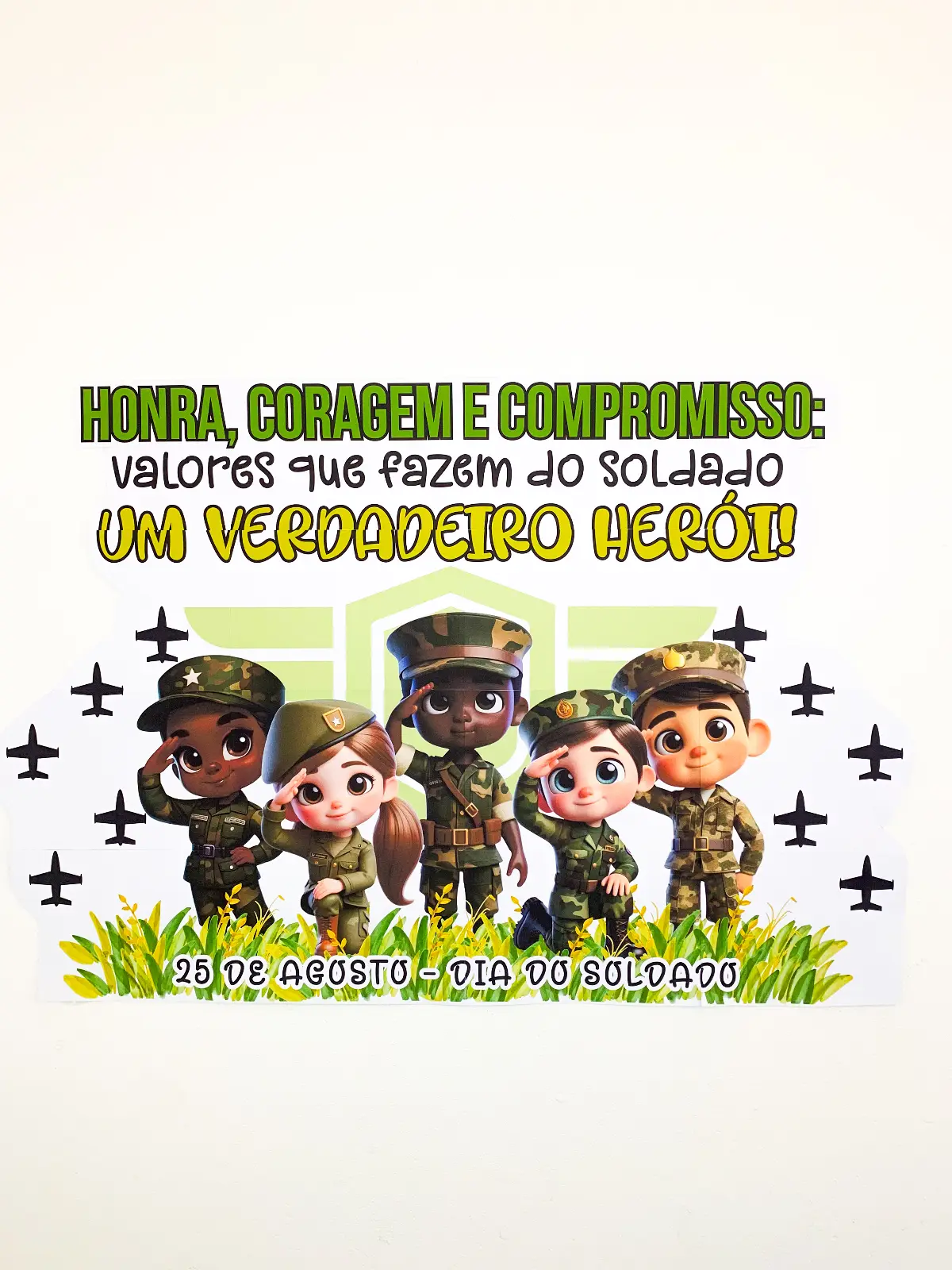 Painel Dia do Soldado - Honra, Coragem e Compromisso