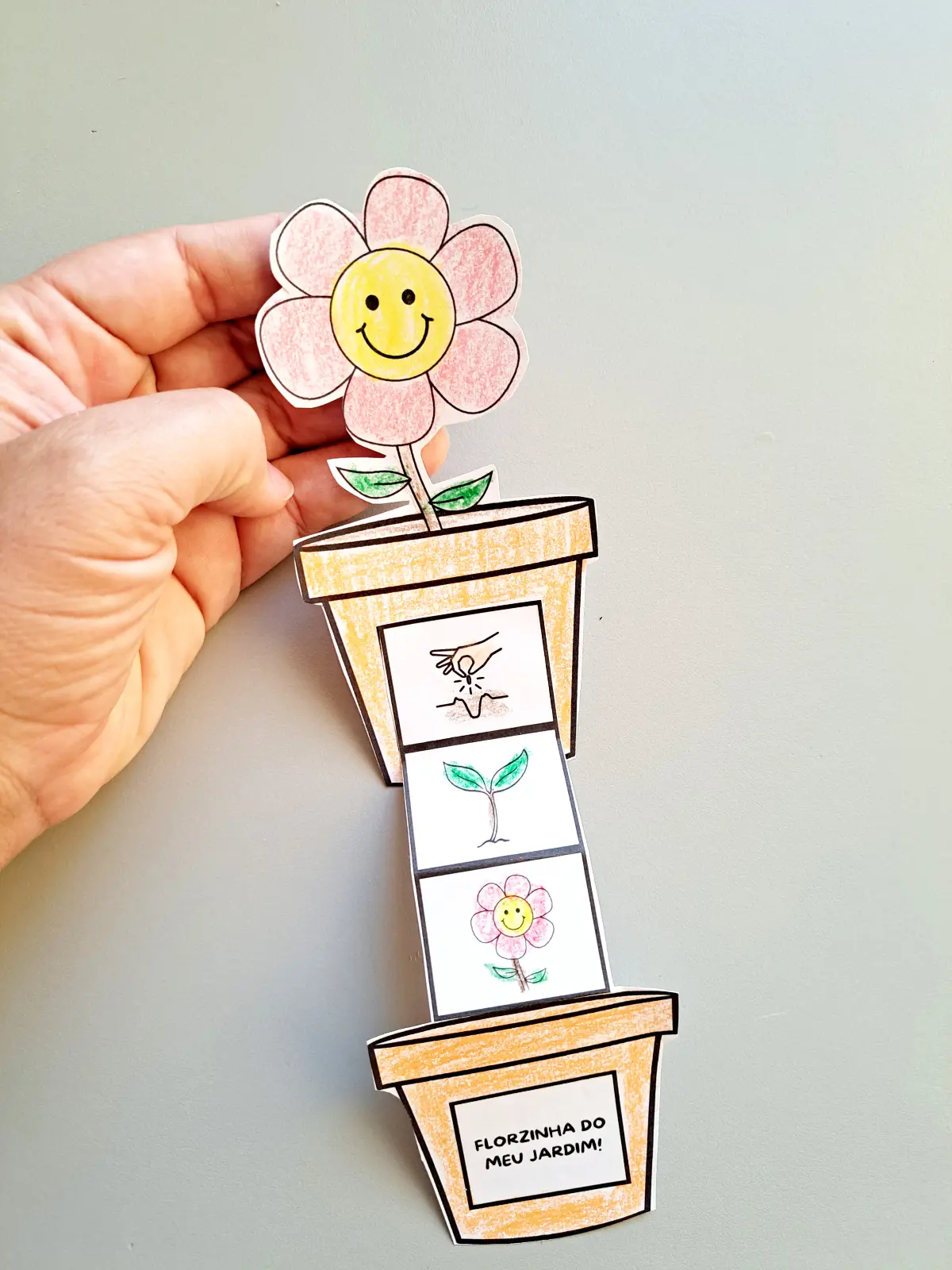 Atividade Dobradura Vasinho de Flores – Primavera