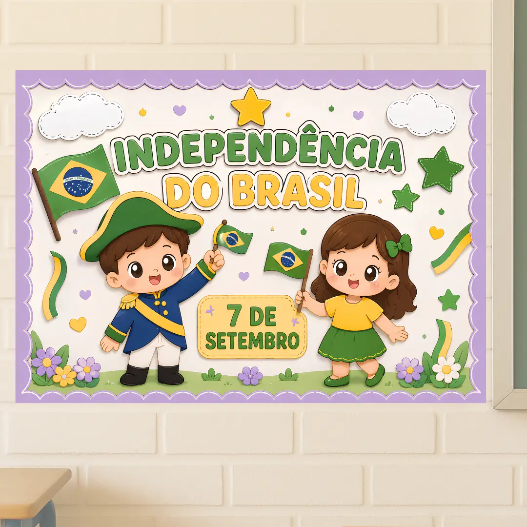 Painel Independência do Brasil (Ampliado em 8 ou 18 folhas A4)