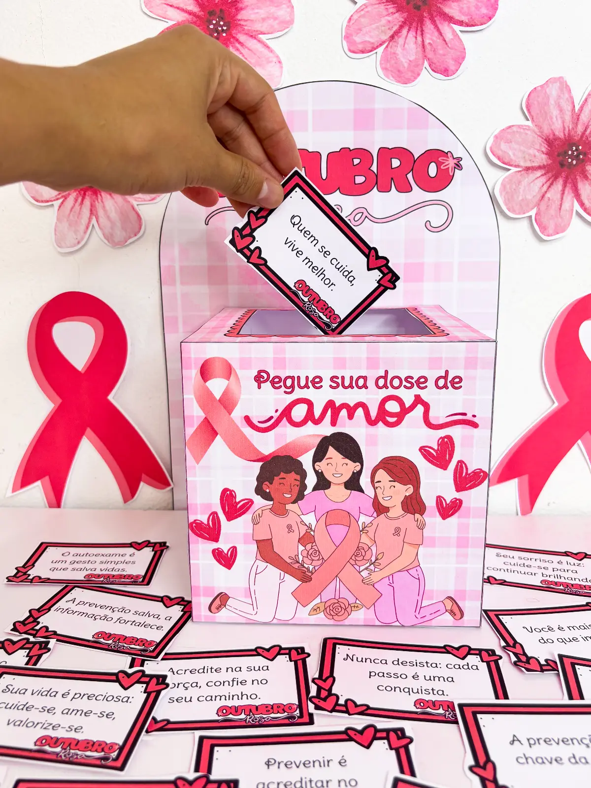 Caixa Motivacional Outubro Rosa – 36 Frases
