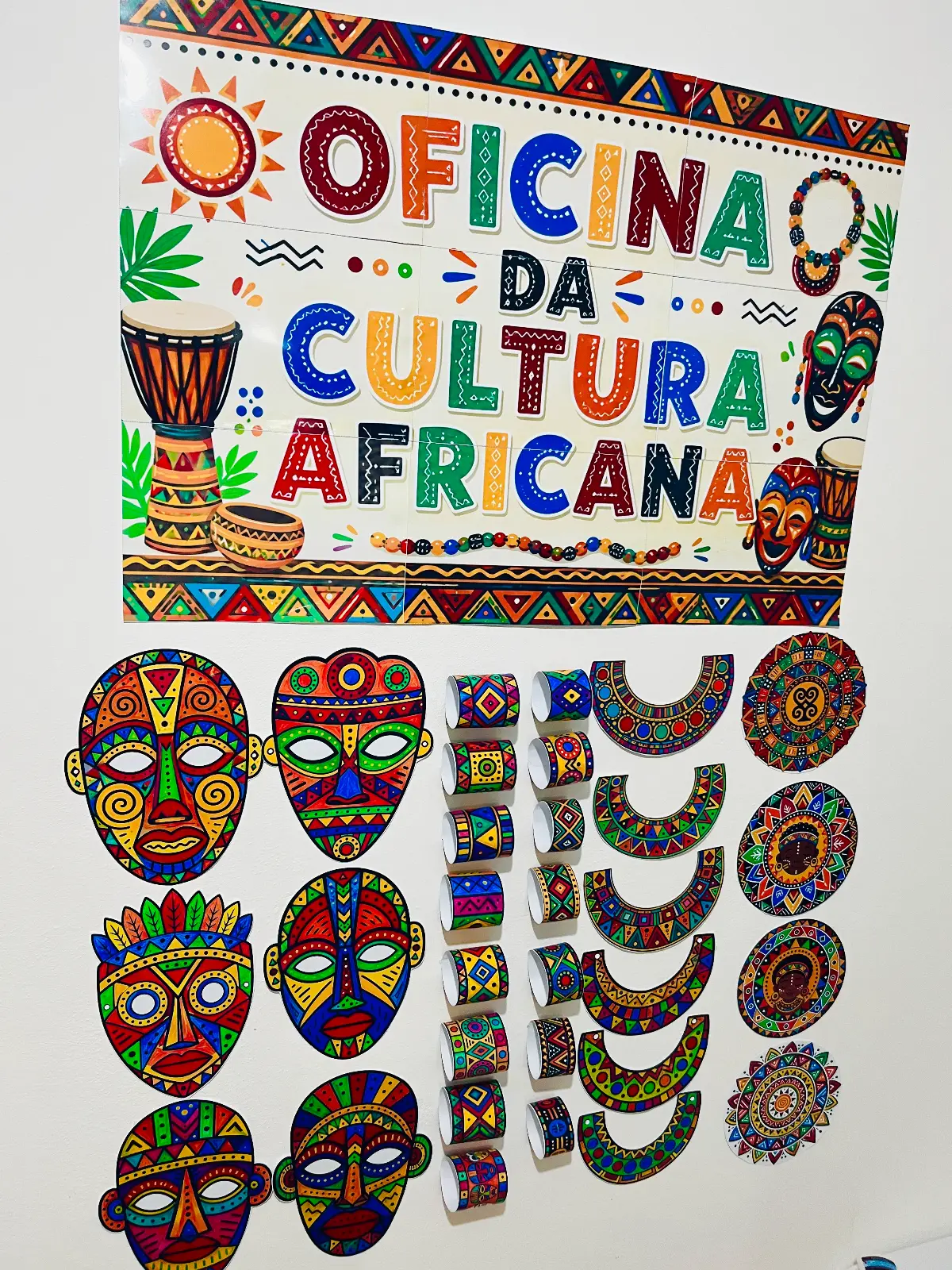 Oficina de Máscaras Africanas - Atividade Dia da Consciência Negra