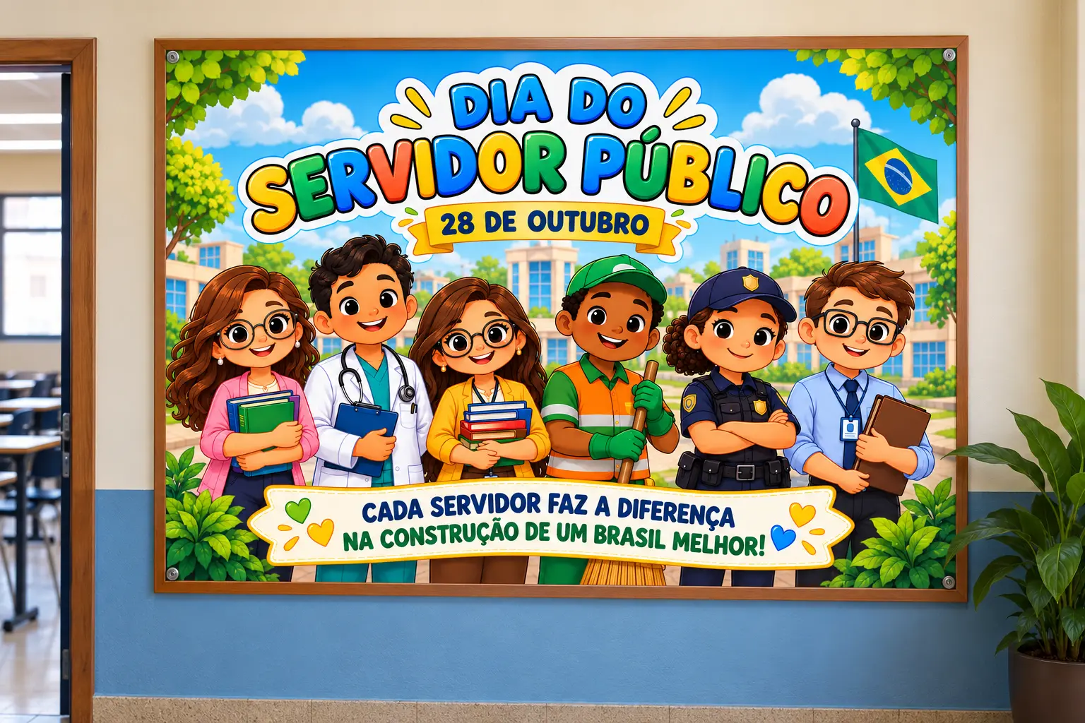 Painel Escolar Dia do Servidor Público – PDF Ampliado