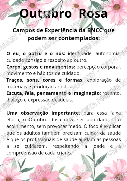 Sequência didática outubro rosa 