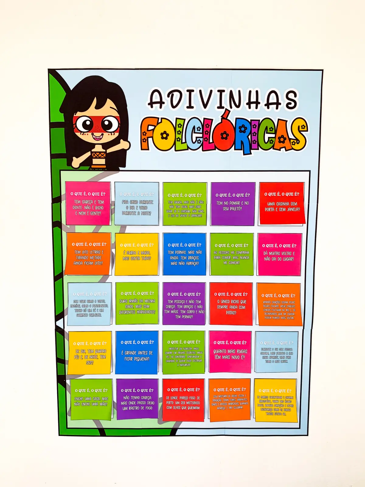 Cartaz Interativo de Adivinhas Folclóricas 