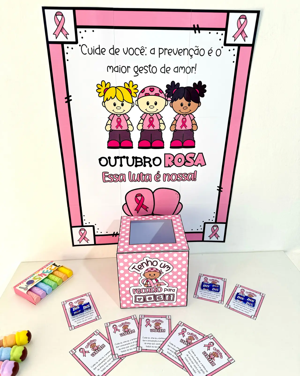   Kit Outubro Rosa para Educação Infantil e Ensino Fundamental