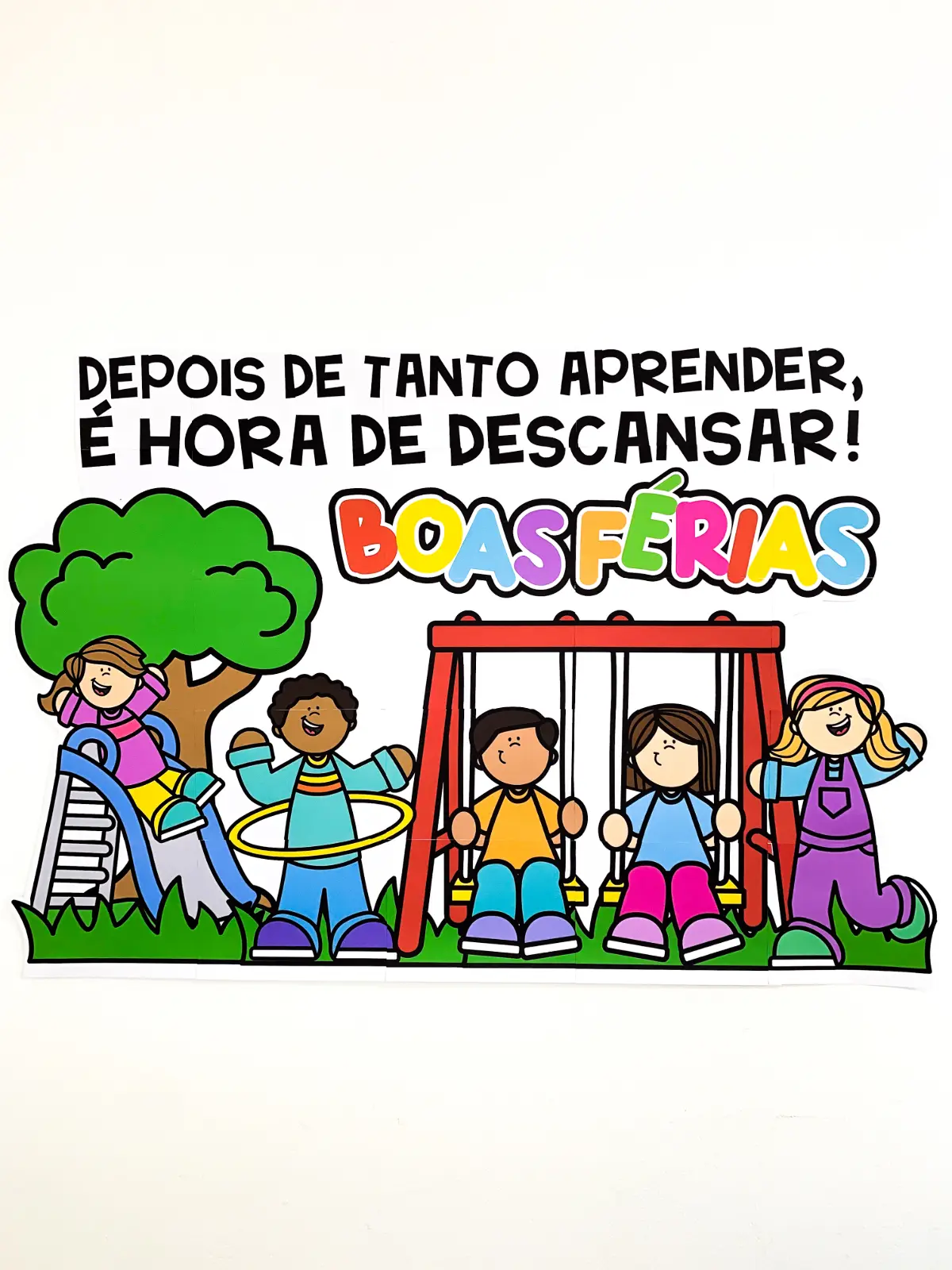 Painel Férias Escolares – Mural Colorido para Educação Infantil
