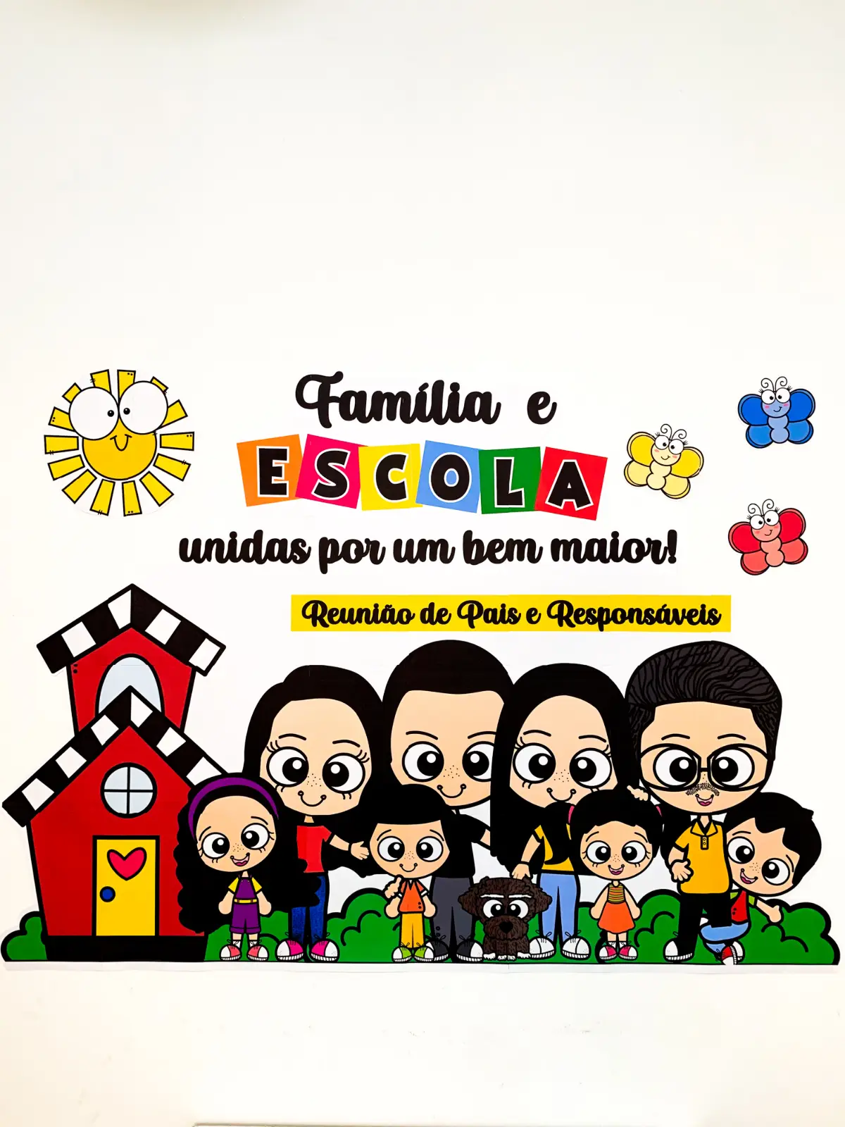 Painel Reunião de Pais e Mestres para Imprimir - Educação Infantil PDF