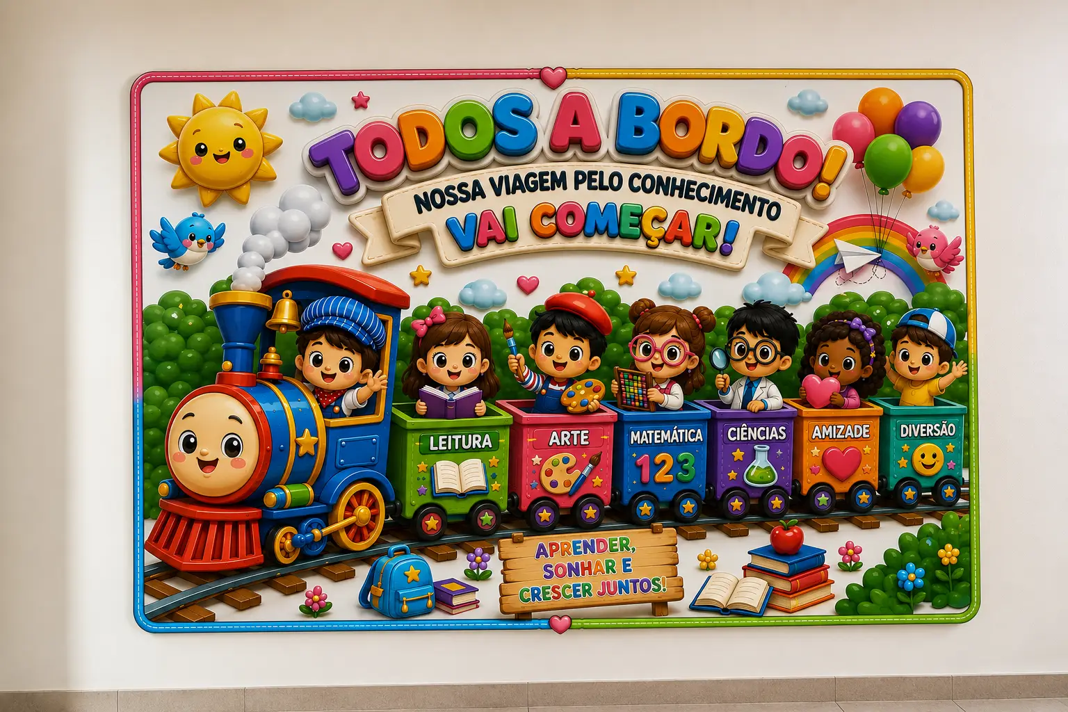 Painel Gigante "Todos a Bordo!"