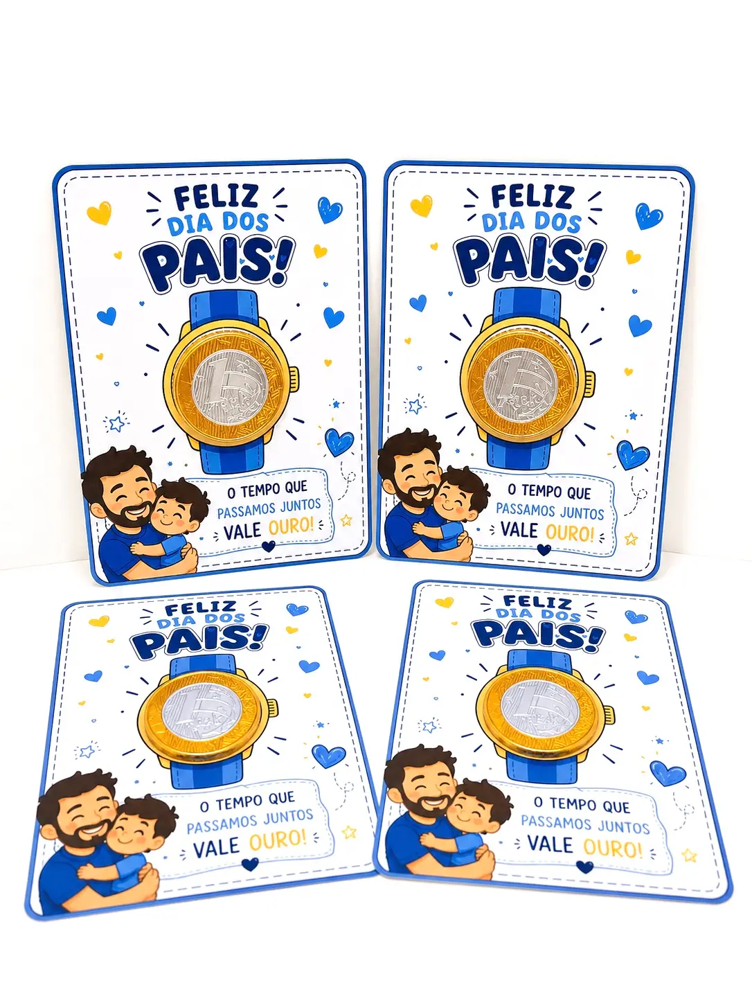 Cartão Lembrancinha Moeda - Dia dos Pais