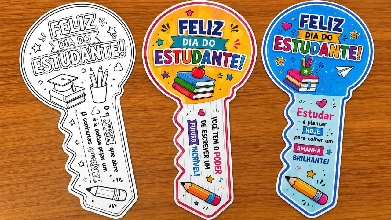  A CHAVE DO ESTUDANTE – LEMBRANCINHA PARA O DIA DO ESTUDANTE!