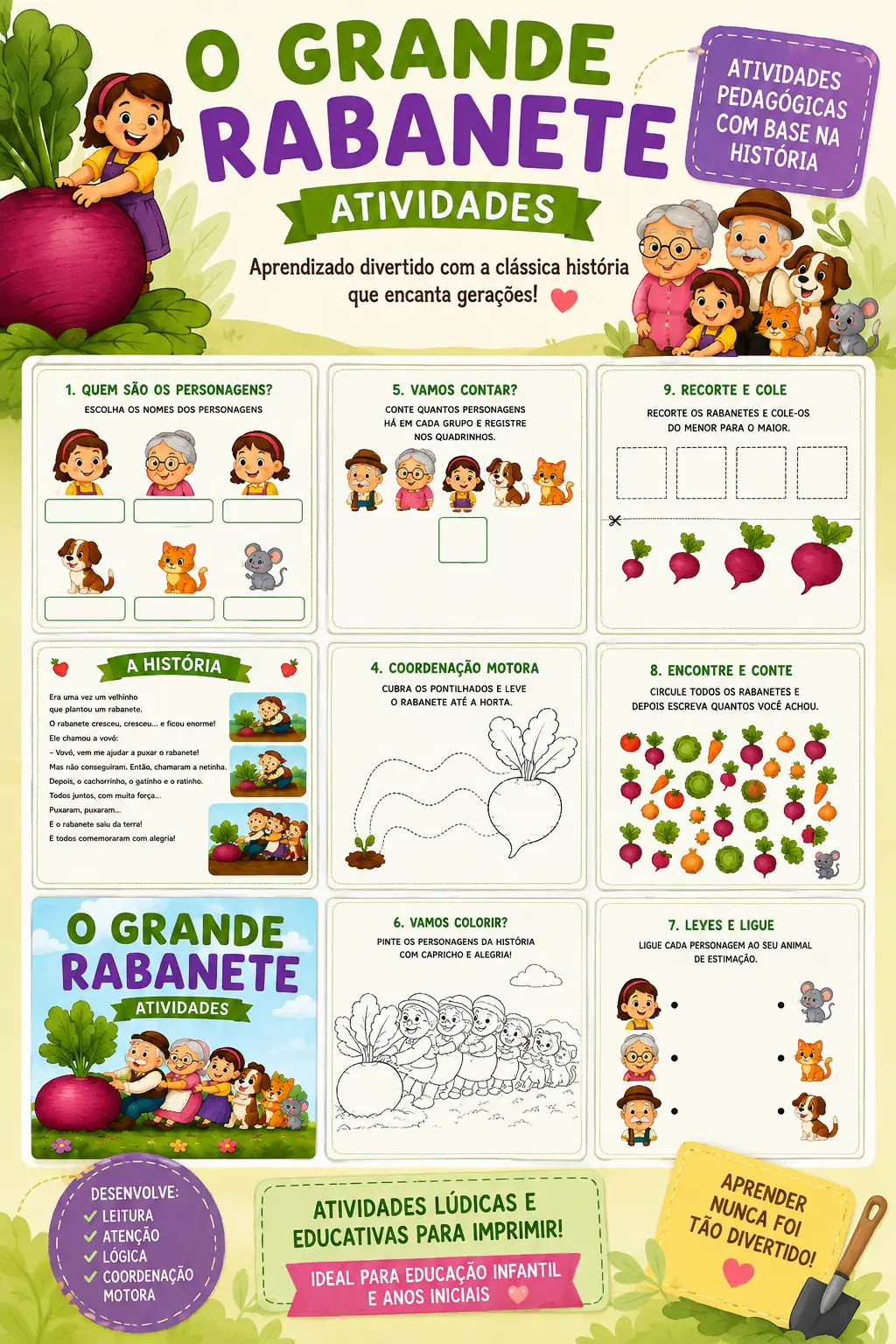 PROJETO: O GRANDE RABANETE: UMA HISTÓRIA QUE VIRA APRENDIZADO!