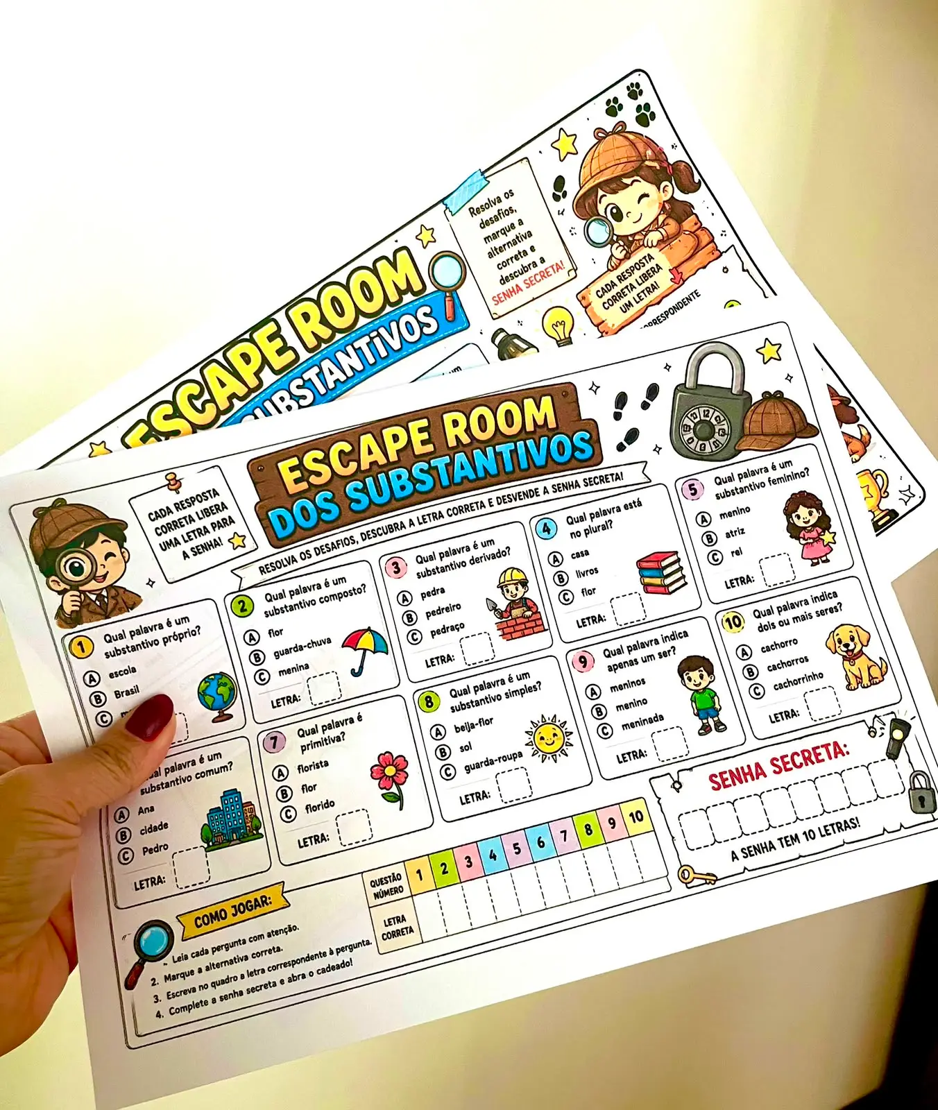ESCAPE ROOM DOS SUBSTANTIVOS