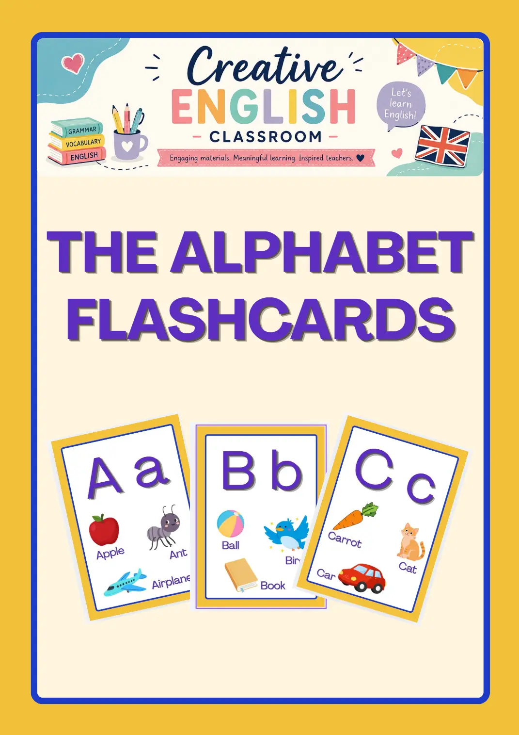 O Alfabeto em inglês The Alphabet Flashcards