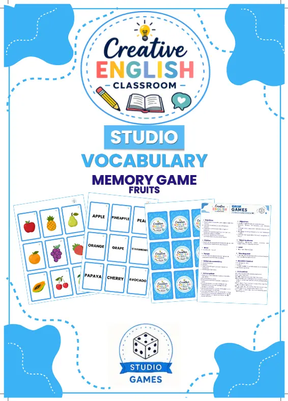 Memory Game de Frutas em Inglês