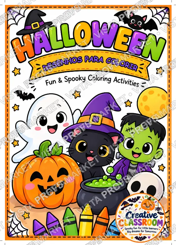 Halloween Coloring Pages | 14 Desenhos para Colorir