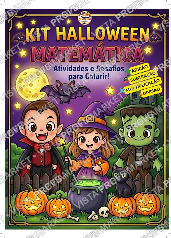 🎃 Kit de Atividades Halloween – Matemática e Pintura