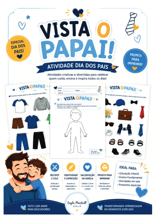 Vista o Papai! – Atividade Interativa para o Dia dos Pais