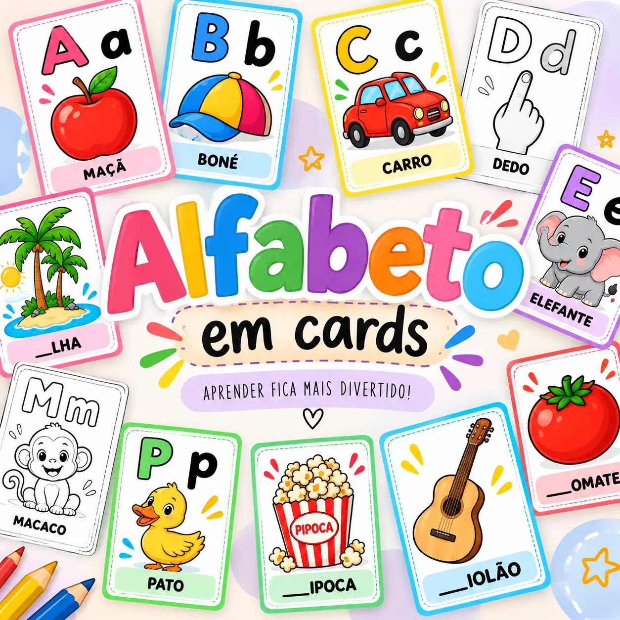Cards do Alfabeto de A  a Z