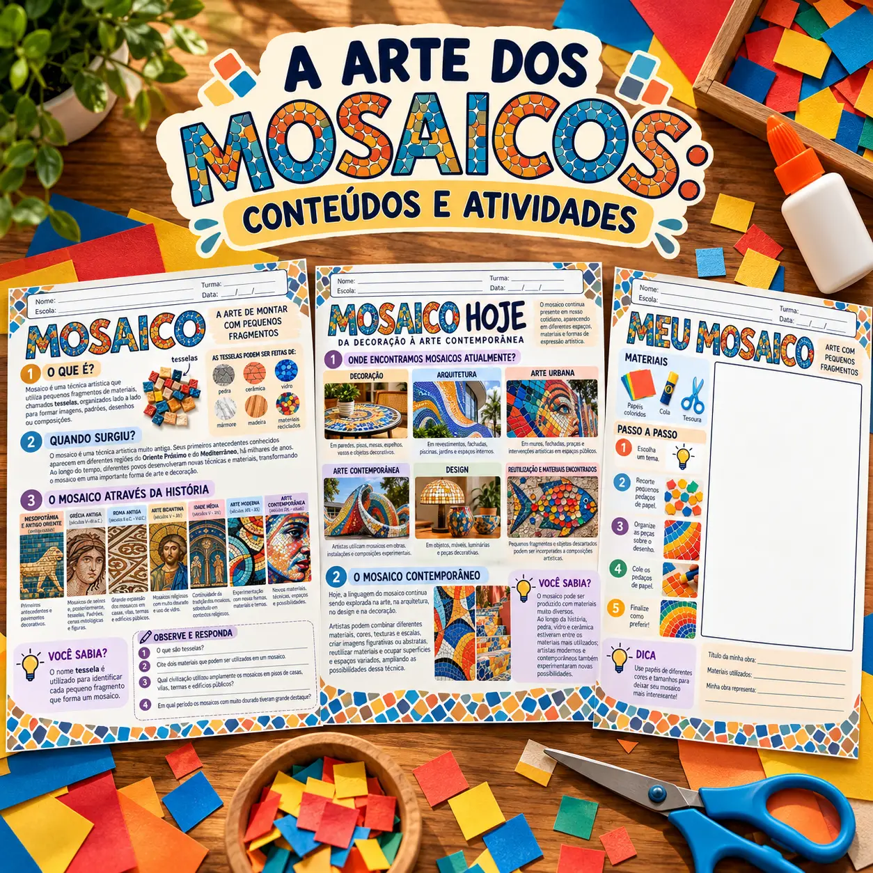 Mosaico na Arte: História, Arte Contemporânea e Atividade Prática