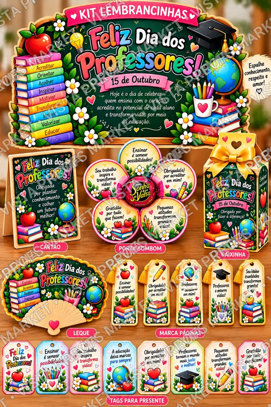 Dia dos Professores kit Lembrancinhas PDF