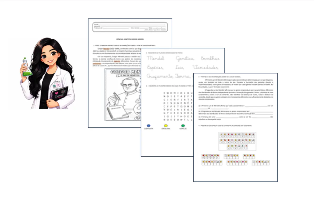 GENÉTICA GREGOR MENDEL - ATIVIDADE ADAPTADA