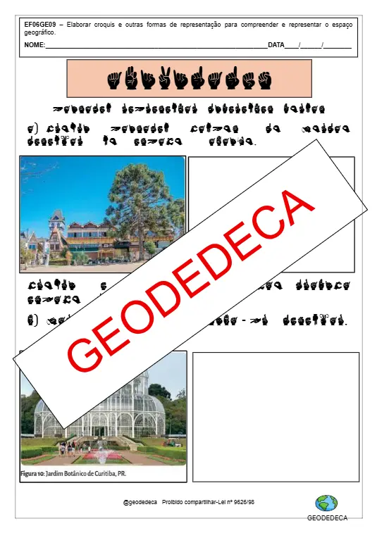 Croquis e Representação do Espaço Geográfico – 6º Ano