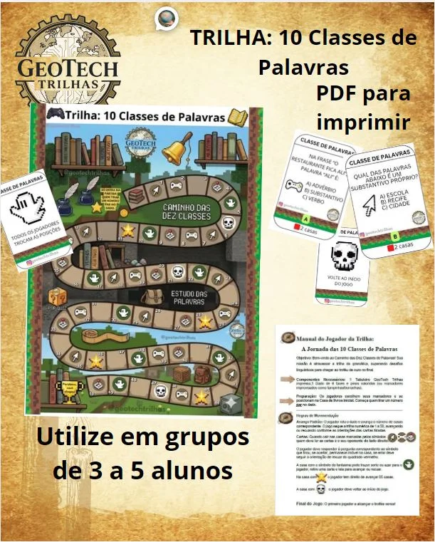 Dez Classes de Palavras - Cartas de perguntas