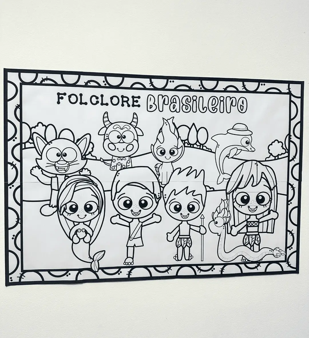 Painel Pintura Coletiva - Folclore | Arquivo em PDF 