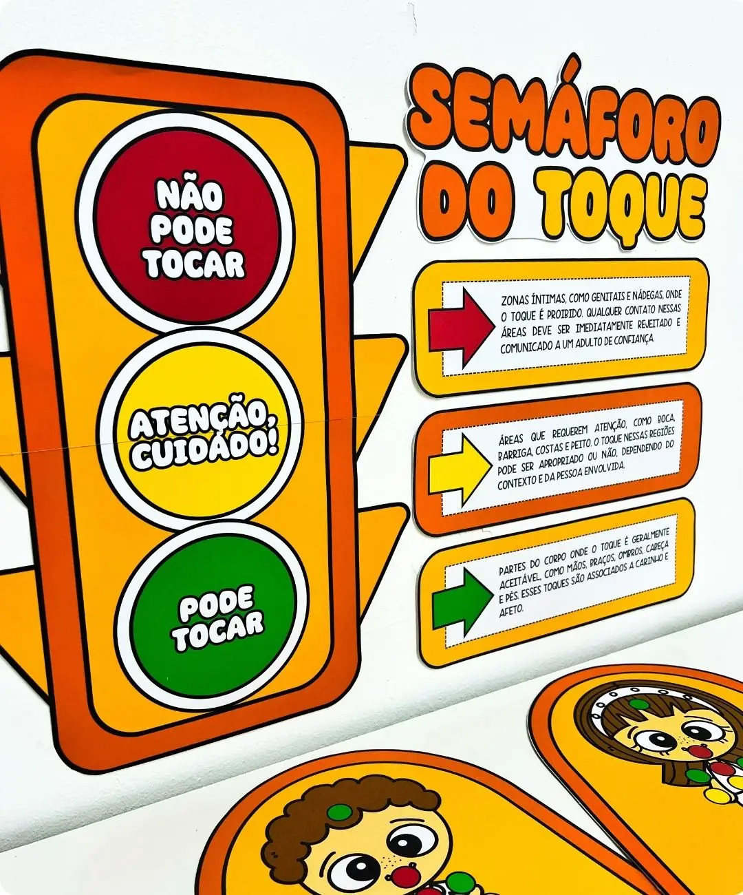 Kit Semáforo do Comportamento – Maio Laranja: Recurso Pedagógico BNCC Para Imprimir
