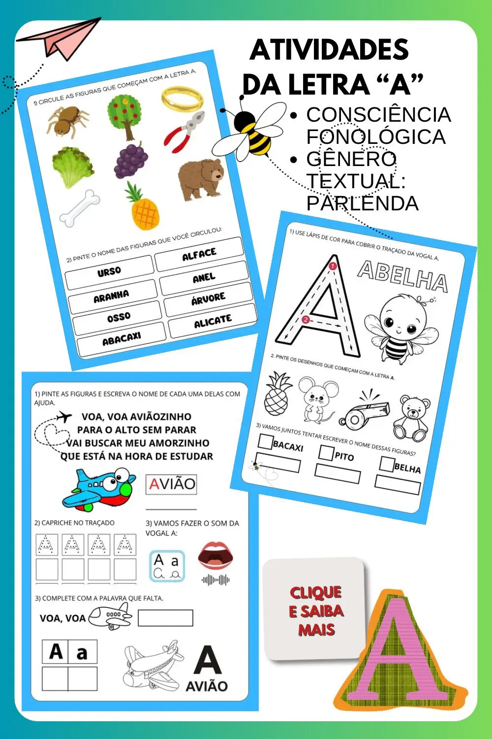 Sequência didática da vogal A