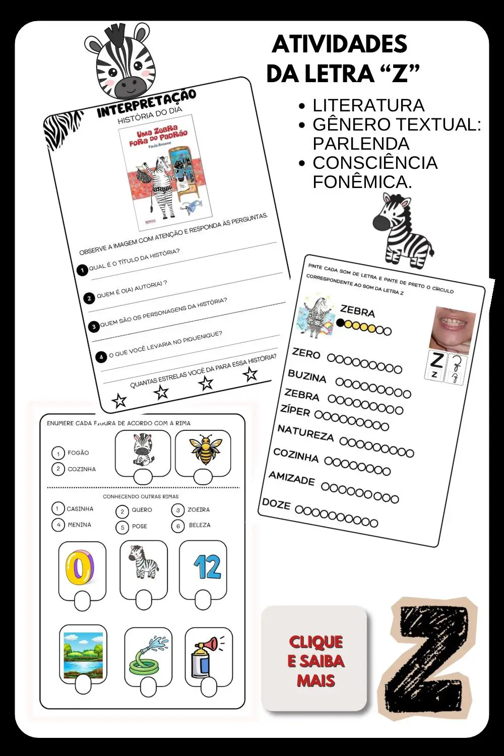 Sequência didática da letra Z 