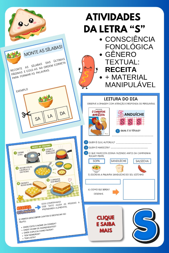 Sequência didática da letra S - gênero textual receita 
