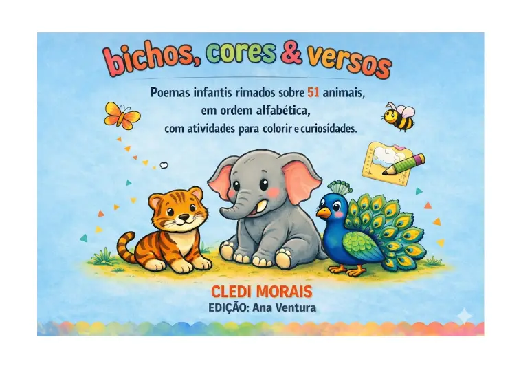 Coletânea bichos, cores e versos - 51 poemas infantis 