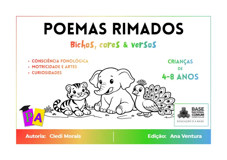 Coletânea bichos, cores e versos - 51 poemas infantis 