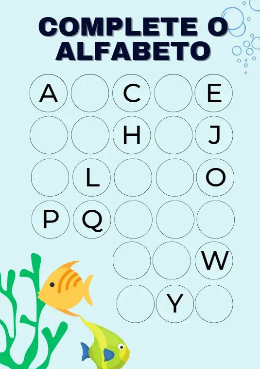 Atividades lúdicas para a alfabetização.