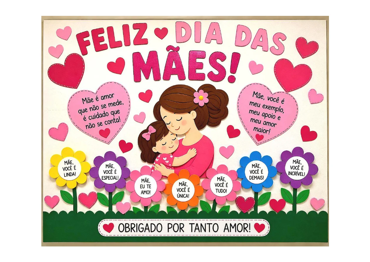 Painel Dia das Mães para Fotos 📸