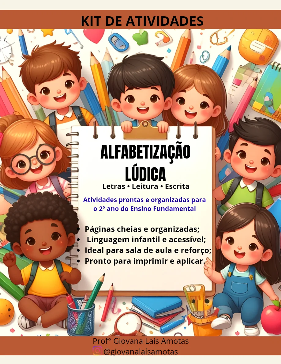 ✨ KIT DE ATIVIDADES – ALFABETIZAÇÃO LÚDICA ✨ 📚 2º ano do Ensino Fundamental