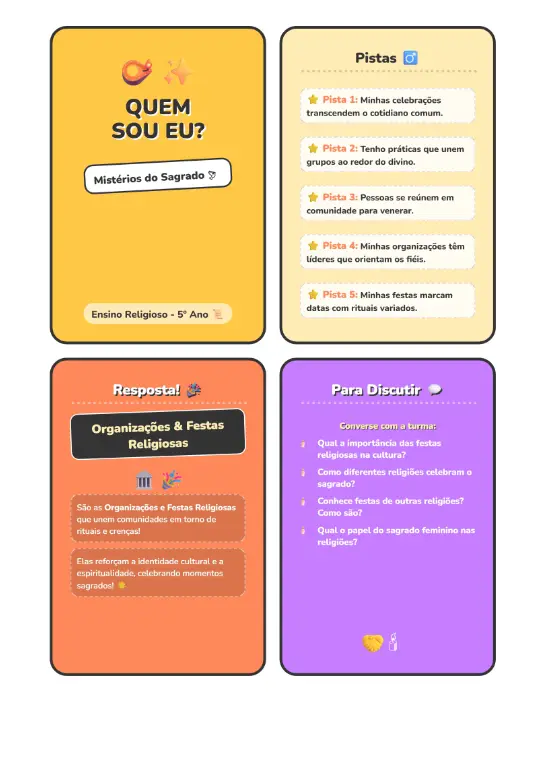 Jogo: Quem Sou Eu? (Mistérios do Sagrado)